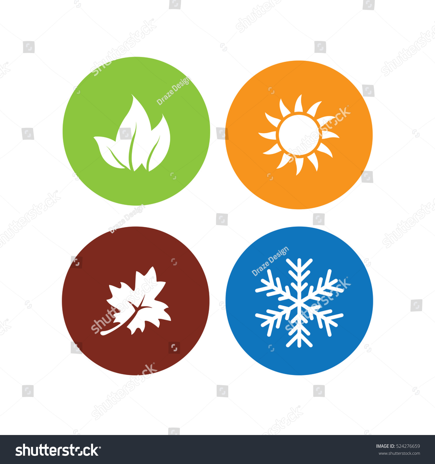 Four Season Stock Vector 524276659 : Shutterstock