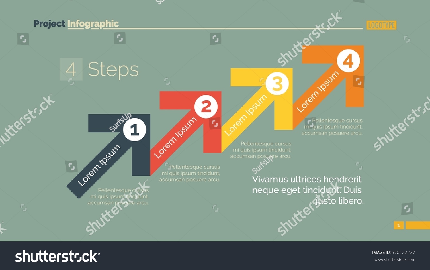 Four Step Process Chart Slide เวกเตอร์สต็อก ปลอดค่าลิขสิทธิ์ 570122227 Shutterstock 3199