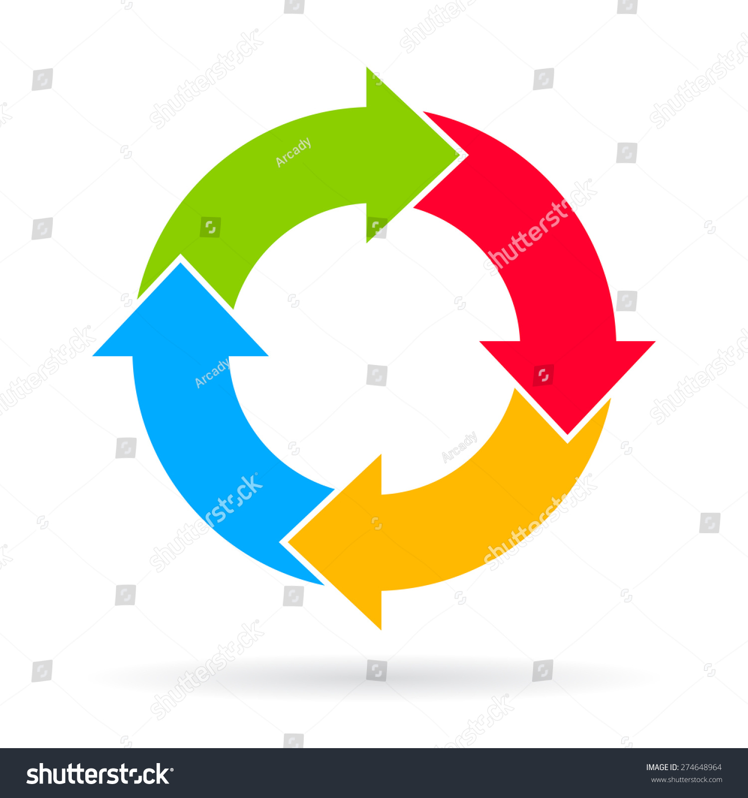 Four Steps Cycle Diagram Stock Vector 274648964 : Shutterstock