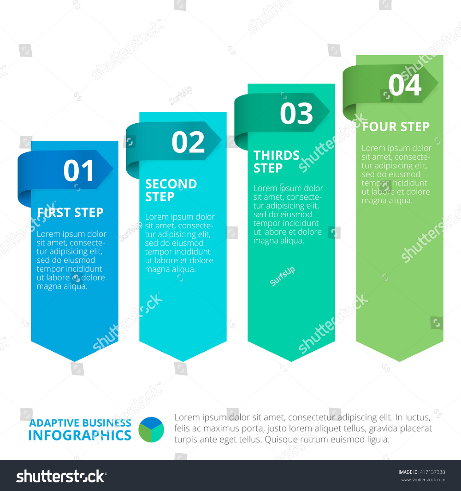 Four Steps Diagram Template Stock Vector Royalty Free 417137338 5438