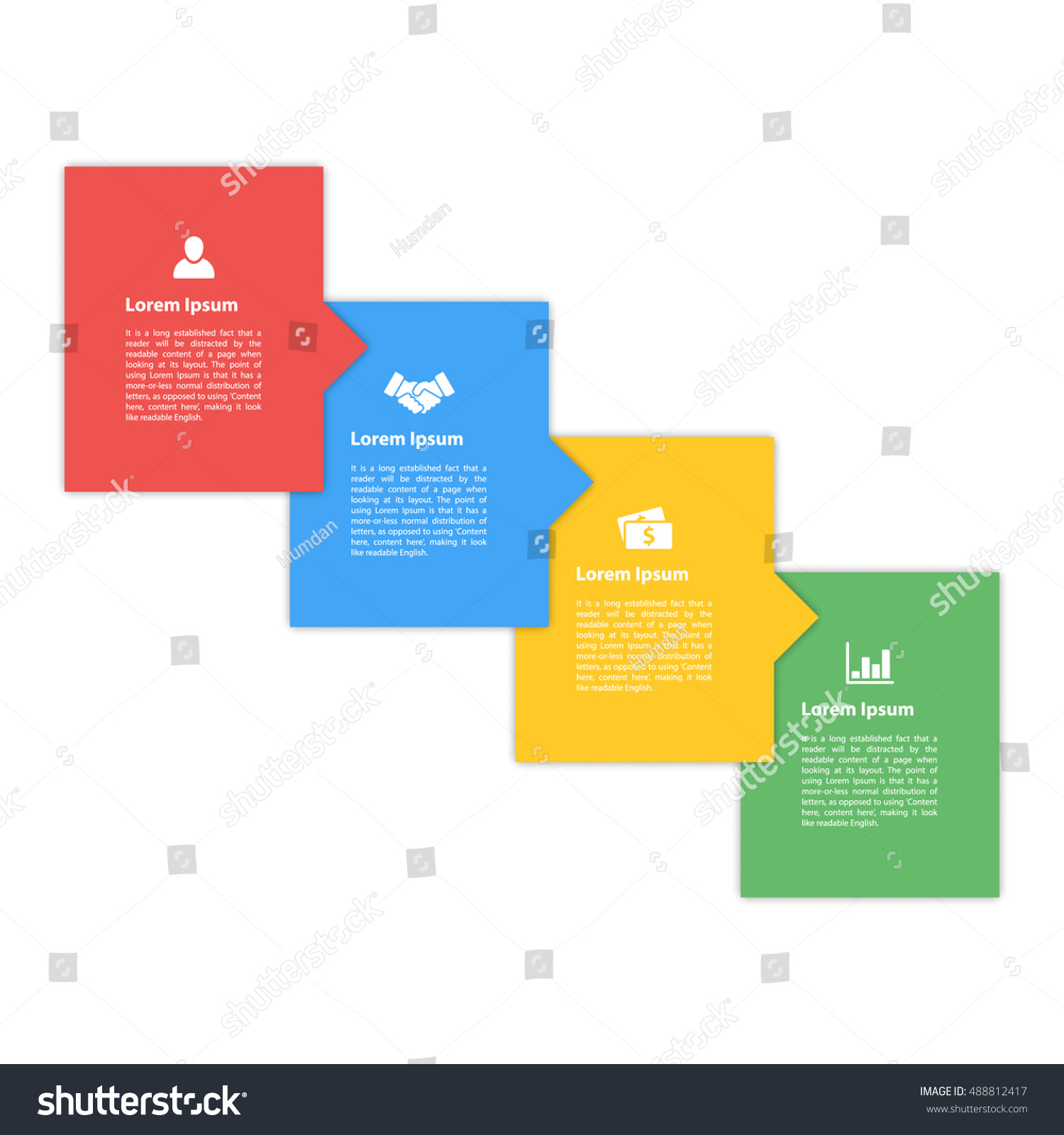 Four Steps Sequence Infographic Layout Concept Stock Vector Royalty Free 488812417 4415
