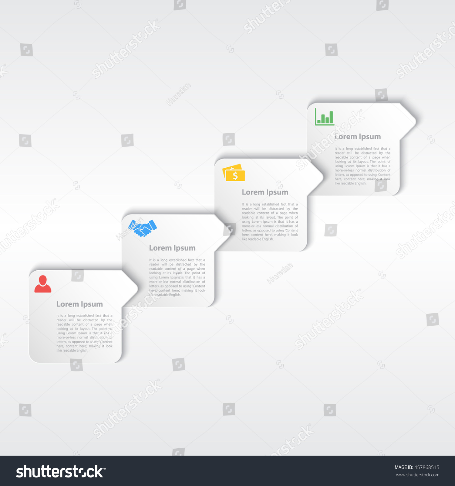 Four Steps Sequence Infographic Layout Concept Stock Vector Royalty Free 457868515 Shutterstock 3916