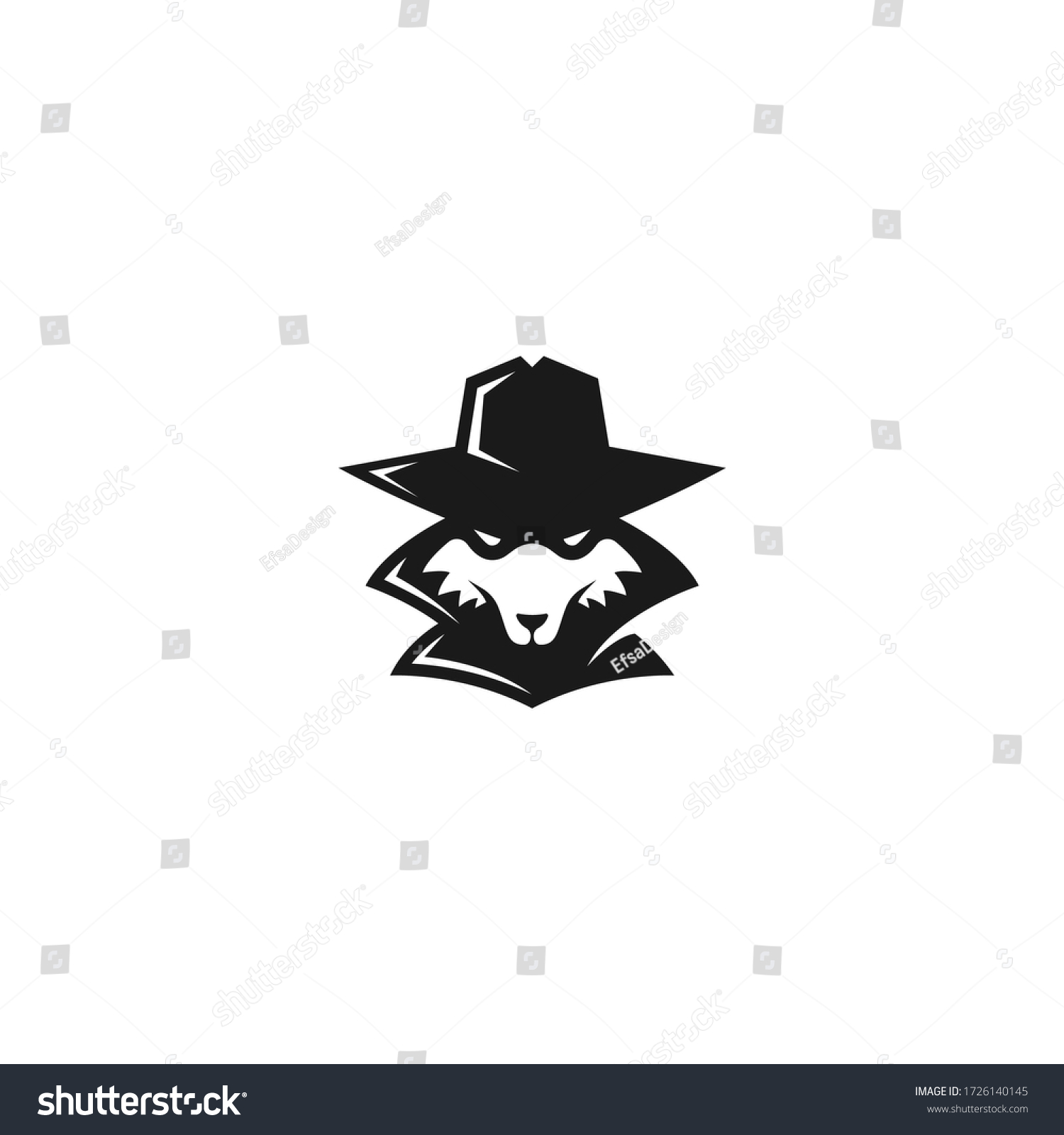 Fox Hacker Logo Mysterious Computer Hacker Stock Vector Royalty Free 1726140145