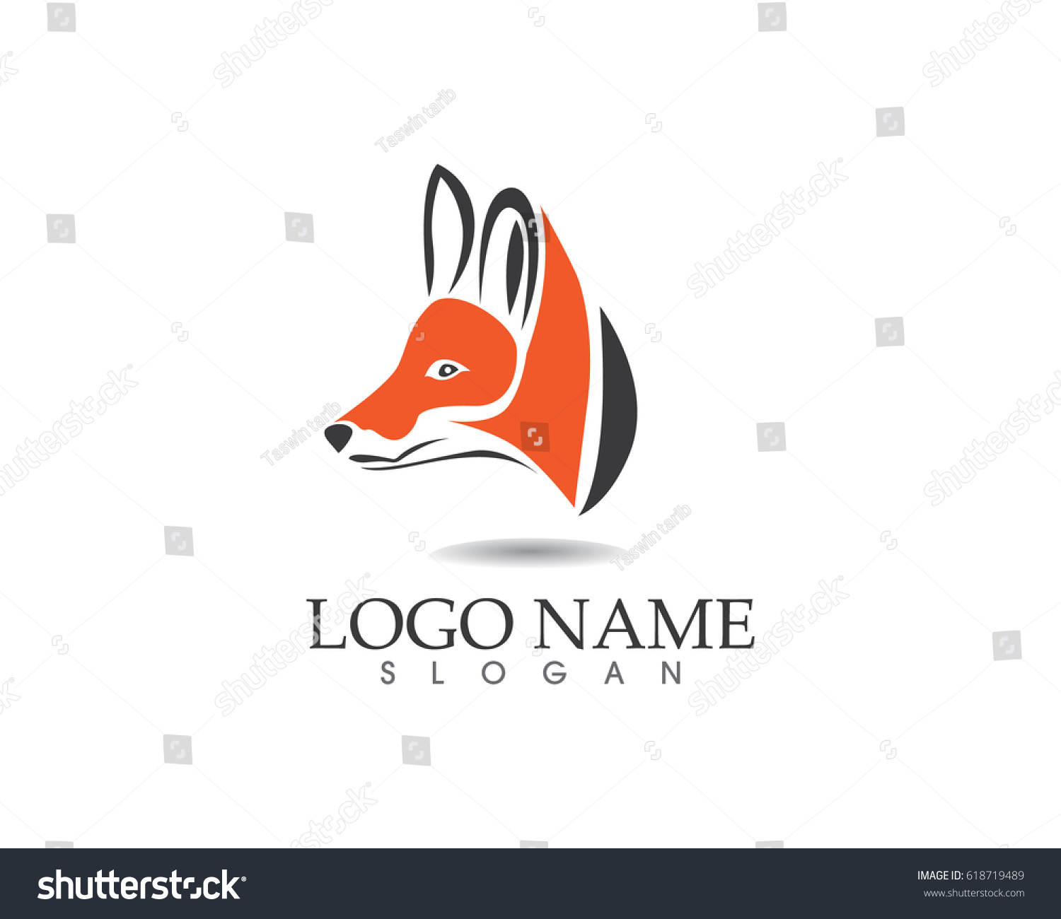 Fox Head Logos Stock Vector (Royalty Free) 618719489 | Shutterstock