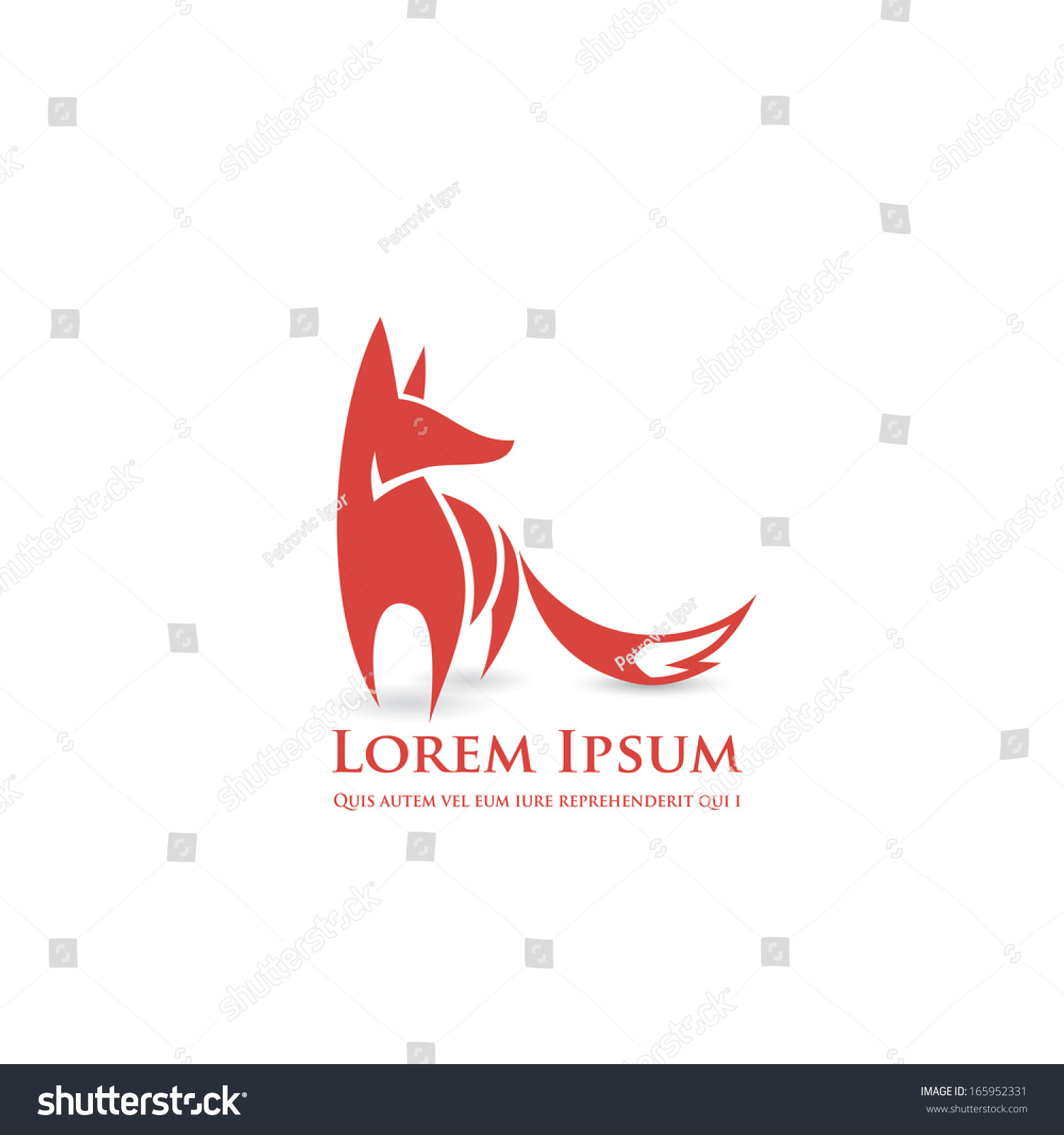 Fox Symbol - Vector Illustration - 165952331 : Shutterstock