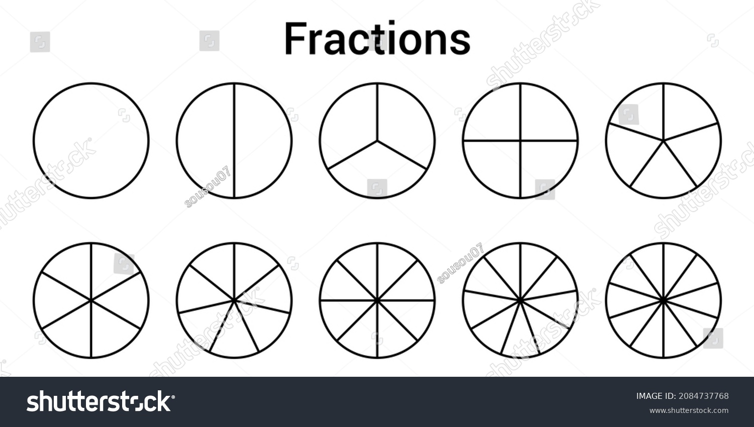 3,586 Circle fractions Images, Stock Photos & Vectors | Shutterstock