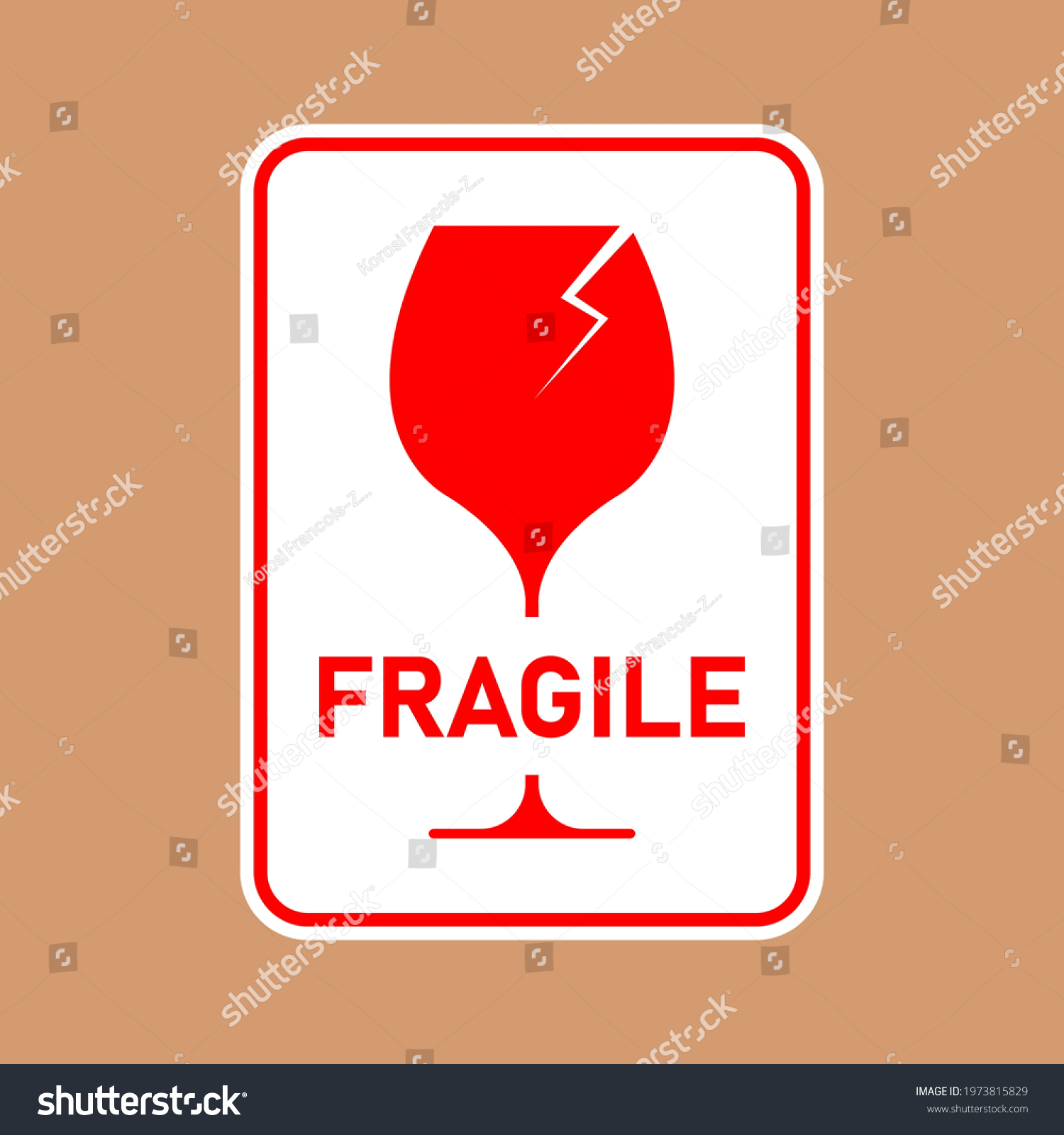 Fragile Package Icons Set Handle Care Stock Vector (Royalty Free ...