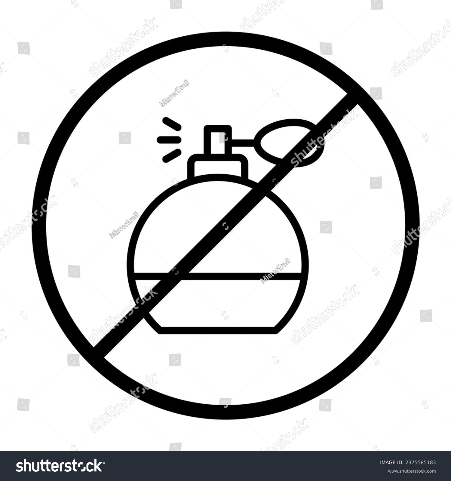 SVG of Fragrance free icon symbol line style svg
