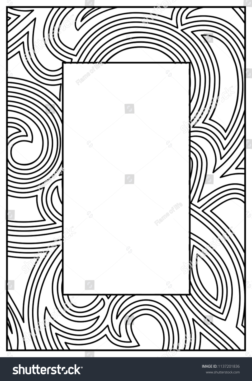 Frame Border Design Template Black And White Decorative Vector