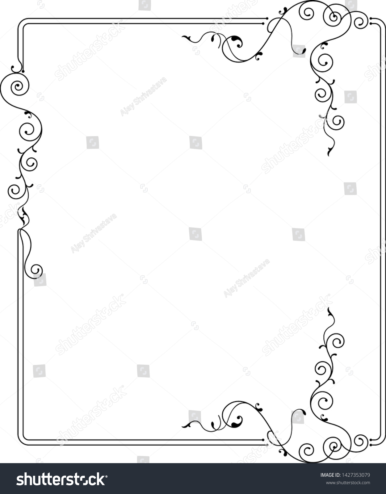 Frame Border Design Vector Art Illustration Stock Vector (Royalty Free ...