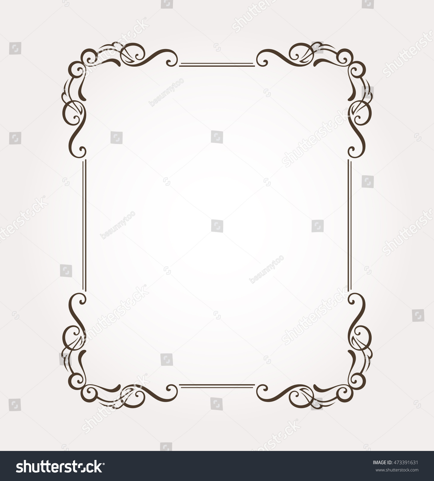 Frame Border Fancy Page Decoration Vector Stock Vector 473391631 ...