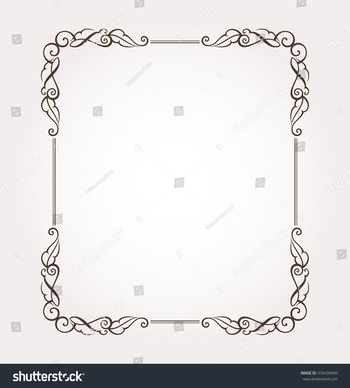 Frame Border Fancy Page Decoration Vector Stock Vector (Royalty Free ...