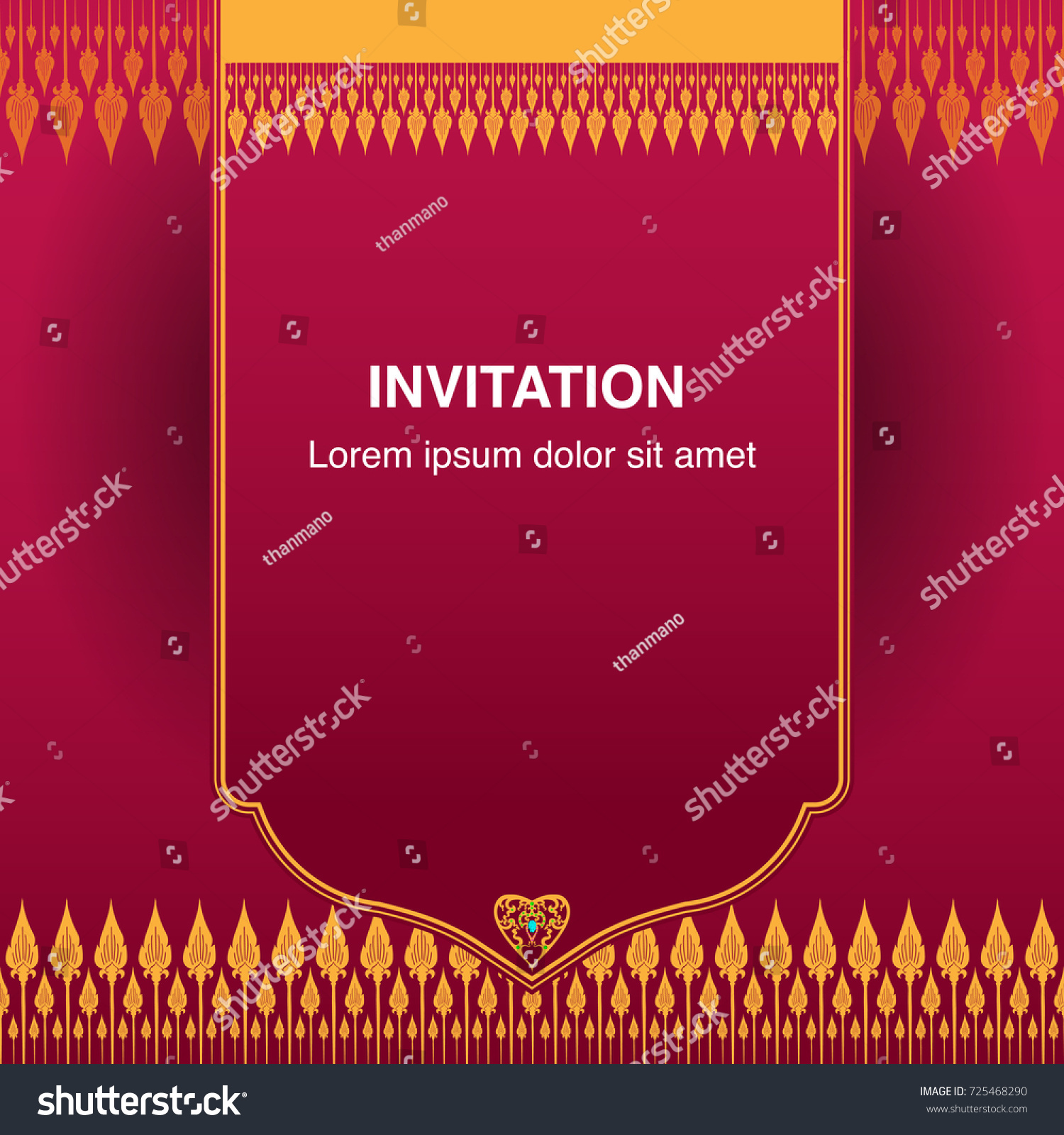 frame border invitation congratulation card design stock vector