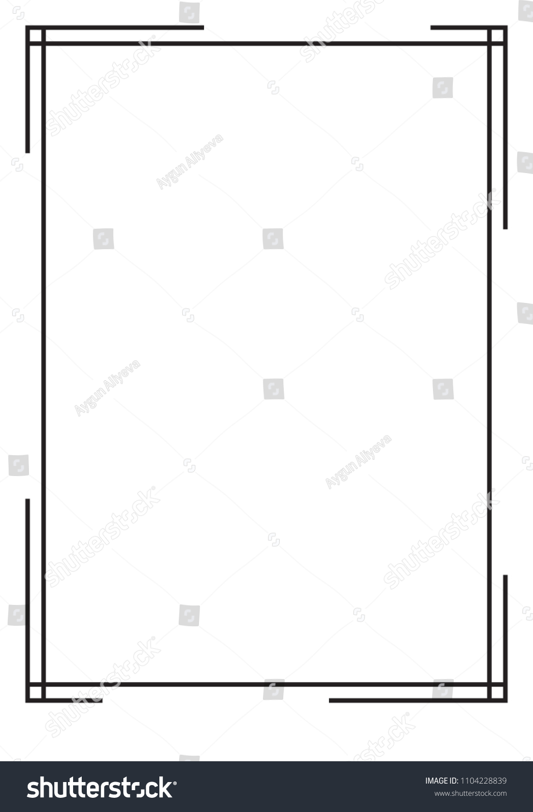 Frame Border Line Page Vector Vintage Stock Vector (Royalty Free ...