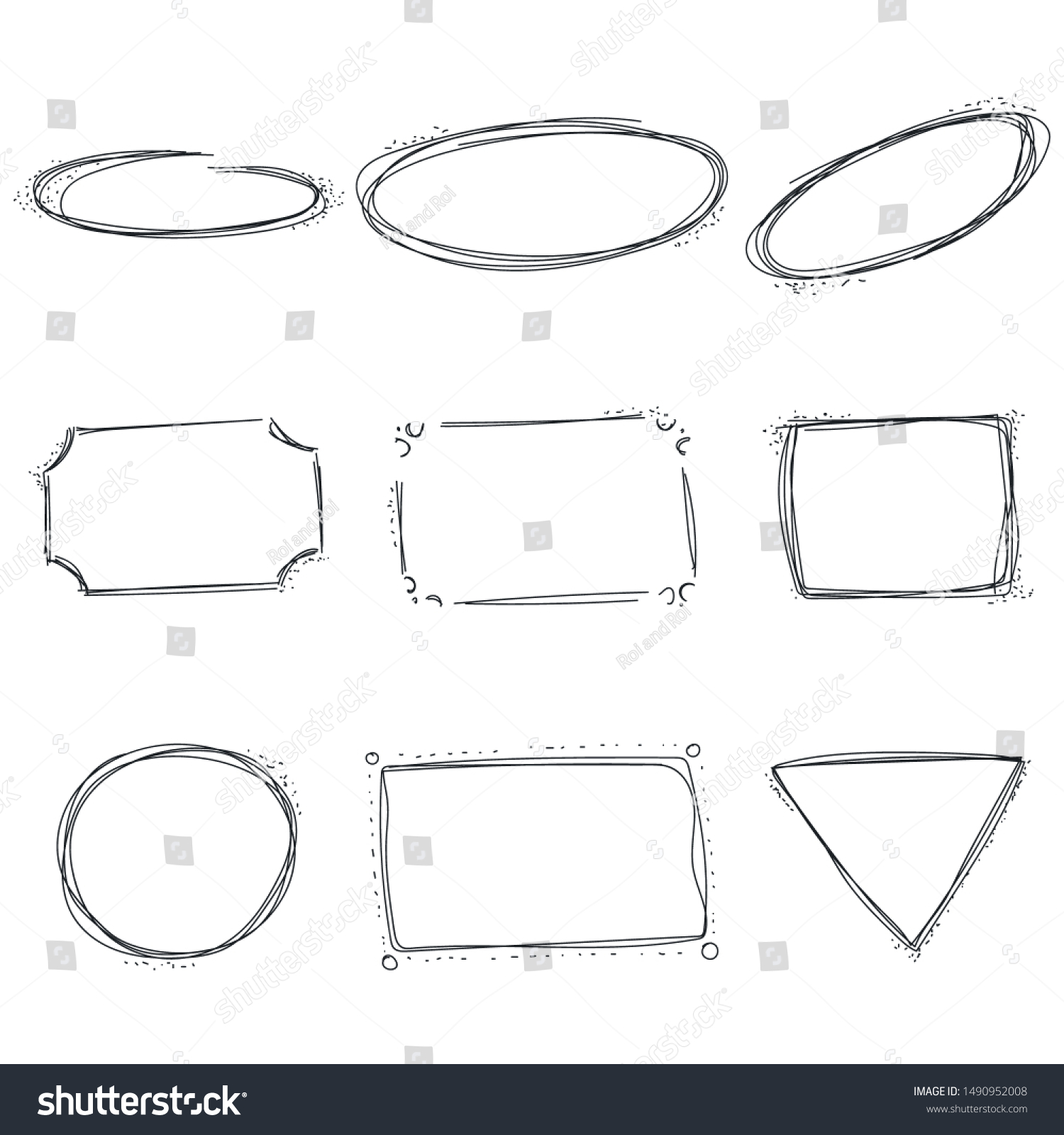 Frame Doodles Vector Sketch Icons Set Stock Vector Royalty Free 1490952008 7288