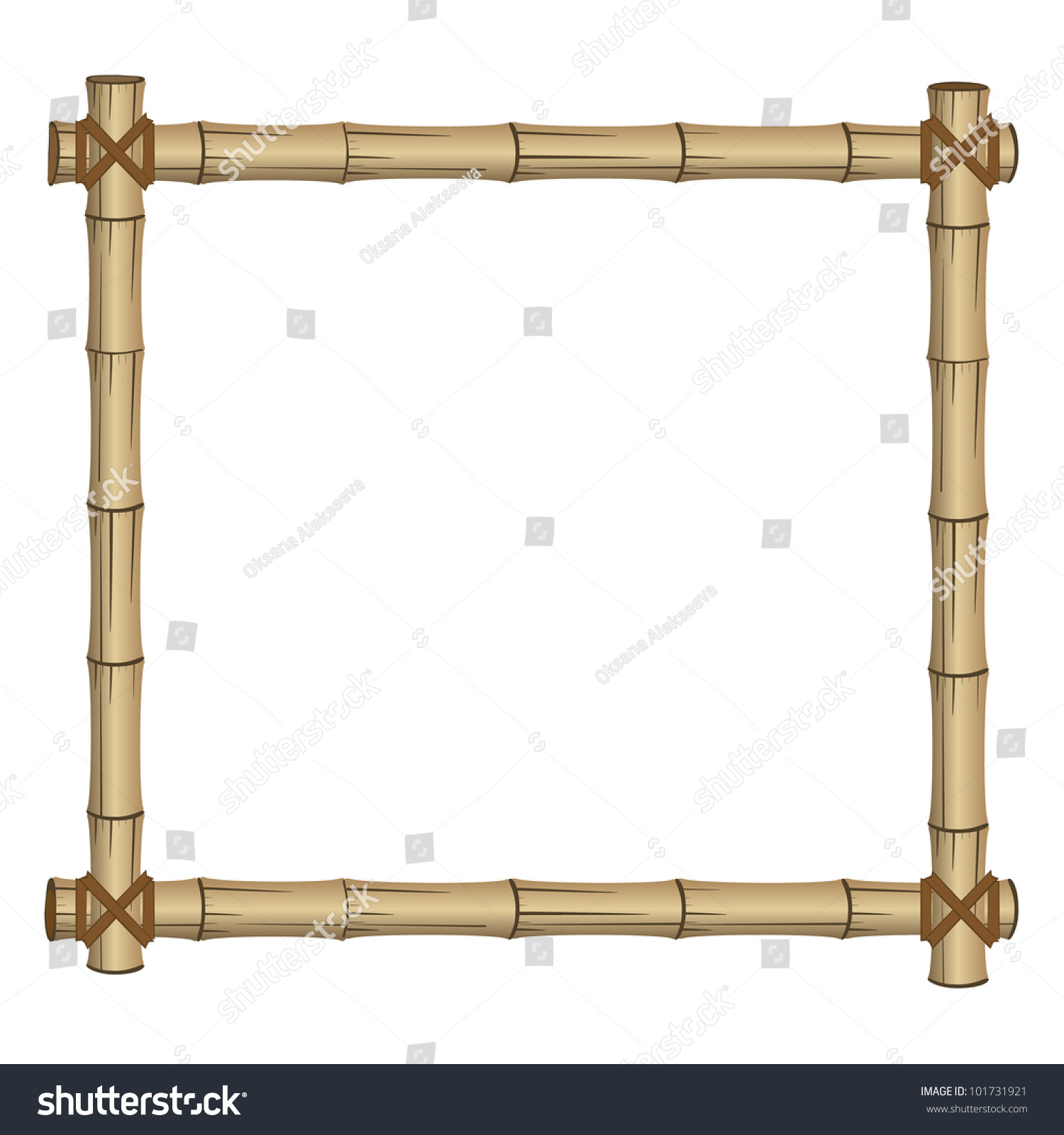 Frame Made Of Bamboo Stock Vector Illustration 101731921 : Shutterstock