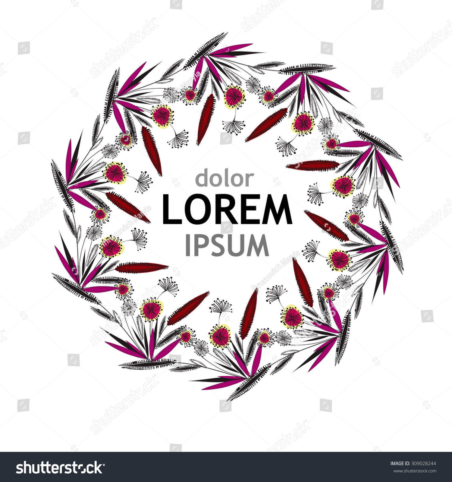 Frame Flowers Vector Stock Vector (Royalty Free) 309028244 | Shutterstock