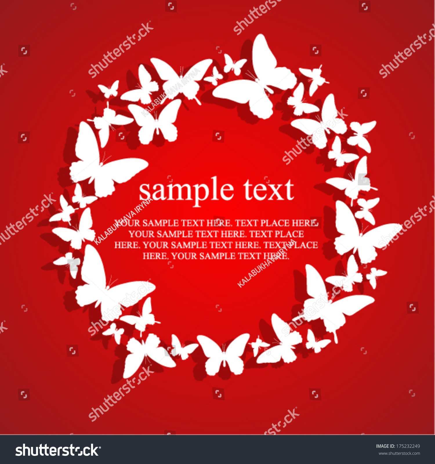 Frame White Butterflies Vector Illustration Stock Vector Royalty Free 175232249 3177