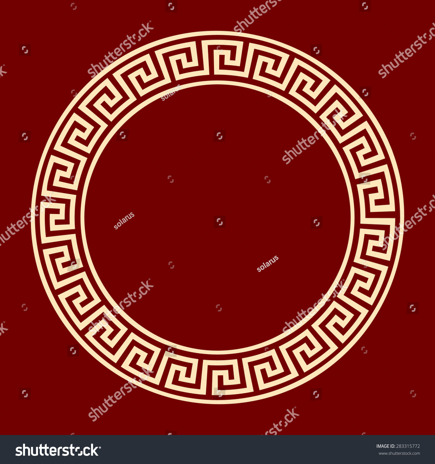 Frame Round Meander Ansient Pattern Vector Stock Vector (Royalty Free ...