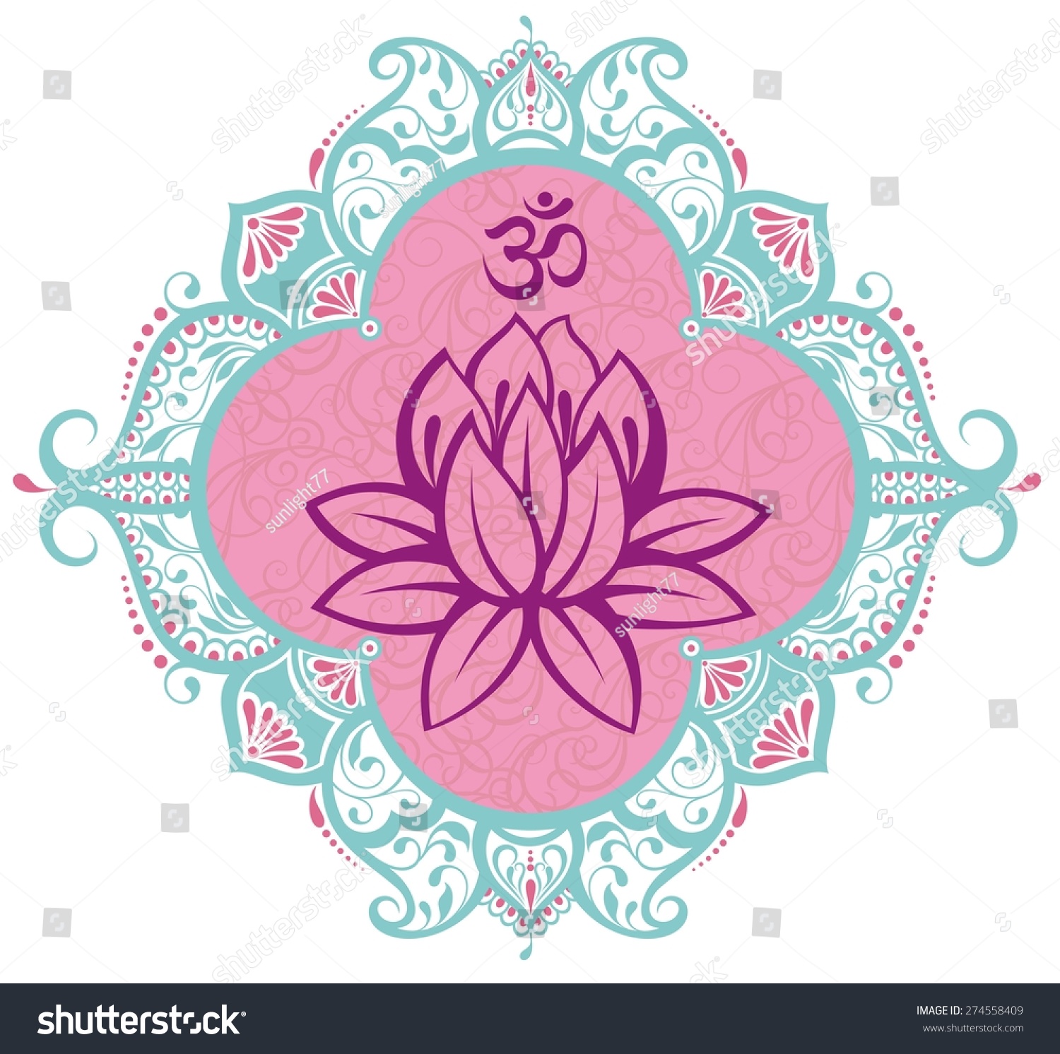 Frame Lotus Stock Vector (Royalty Free) 274558409