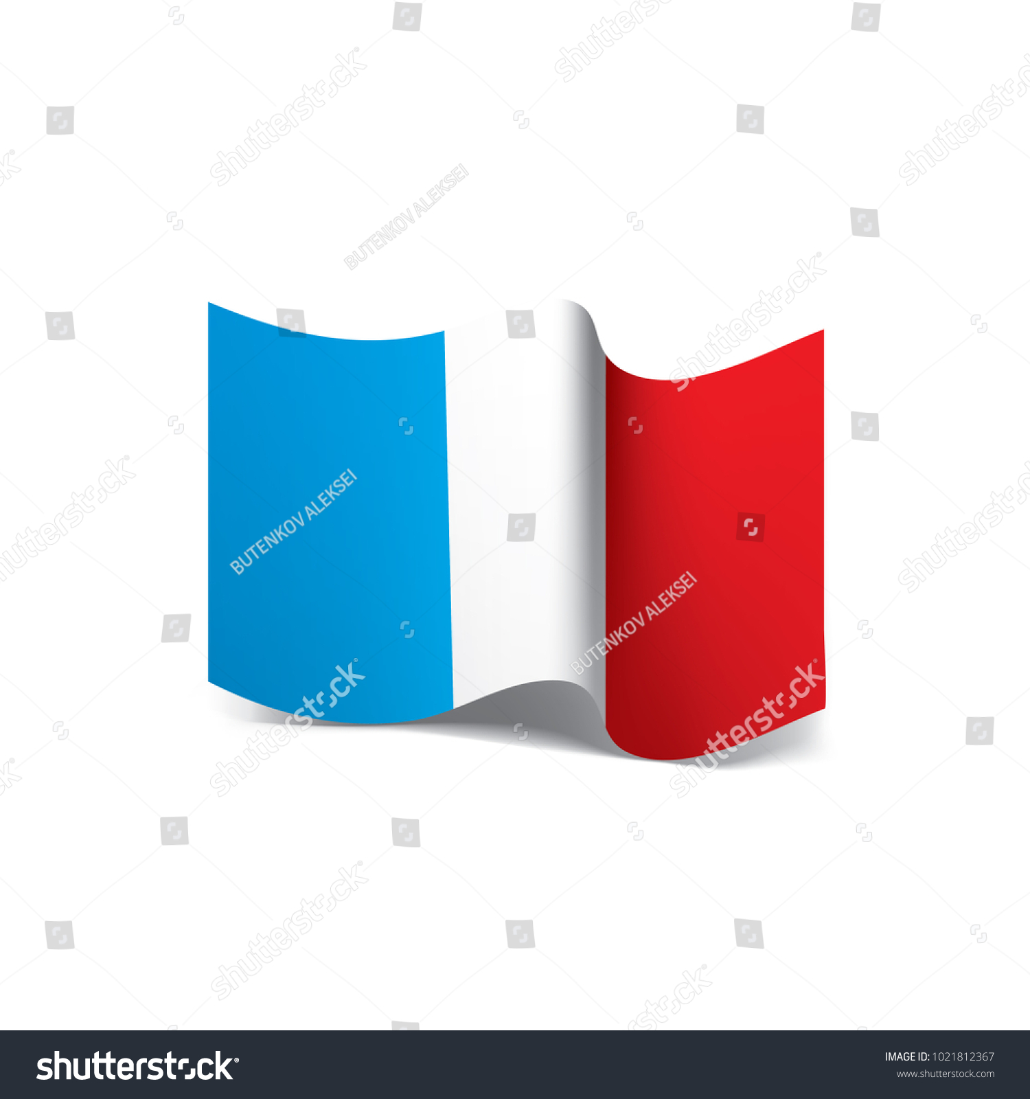 France Flag Vector Illustration Stock Vector Royalty Free 1021812367 Shutterstock