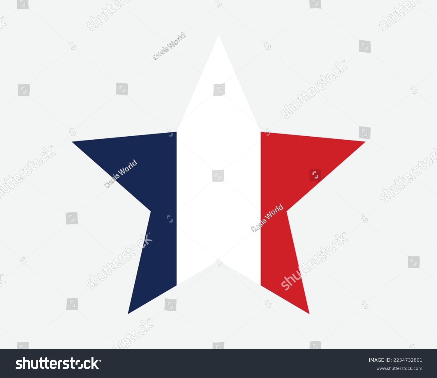 SVG of France Star Flag. French Star Shape Flag. French Republic Country National Banner Icon Symbol Vector Flat Artwork Graphic Illustration svg