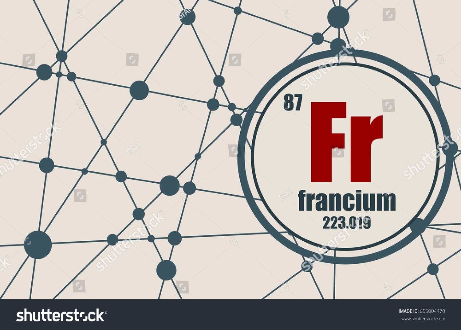 Sign Vector Chemical Atomic ... Number Stock Element Francium