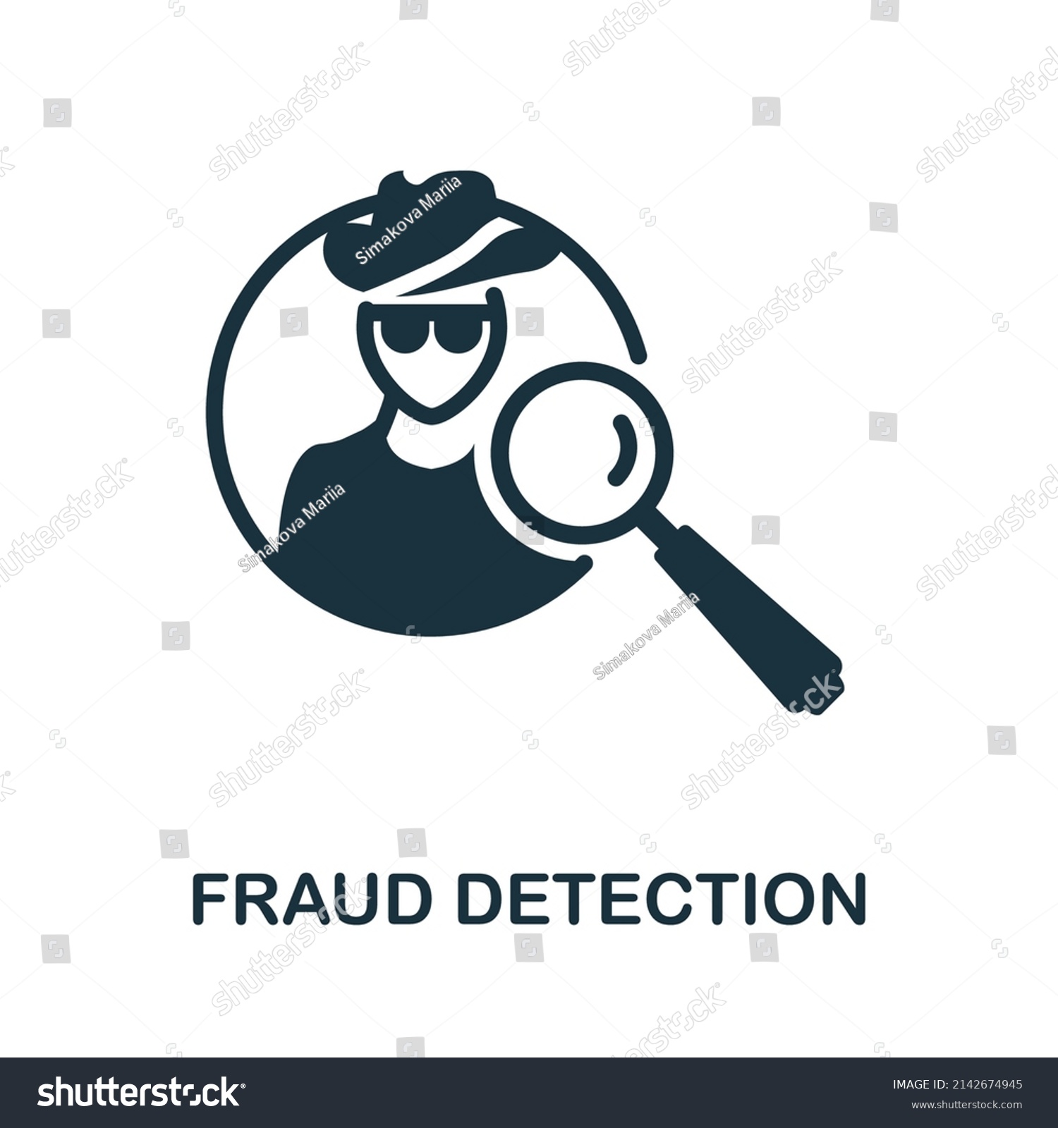 Fraud Detection Icon Monochrome Simple Fraud Stock Vector (Royalty Free ...