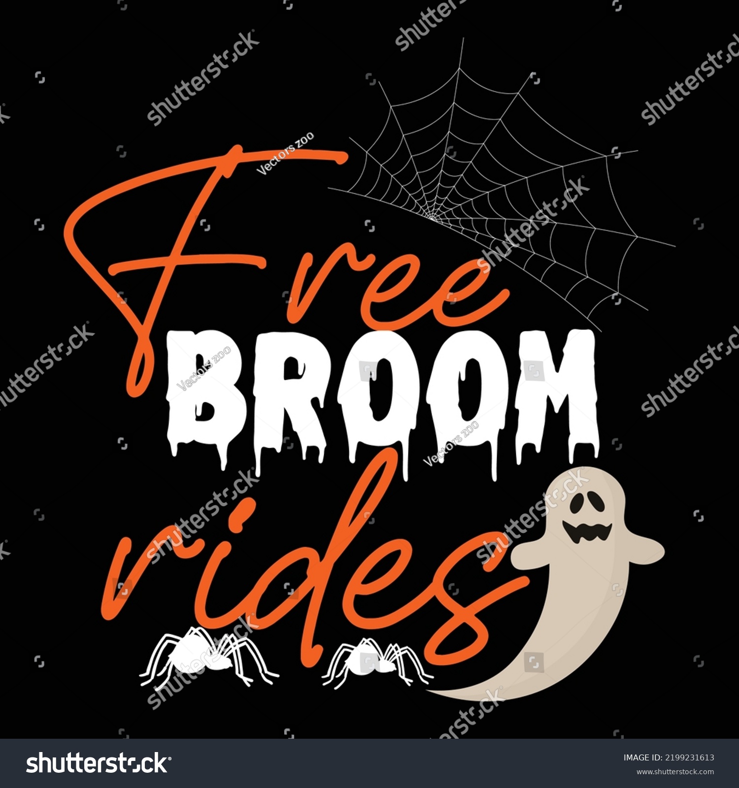 SVG of Free broom rides Happy Halloween shirt print template, Pumpkin Fall Witches Halloween Costume shirt design svg