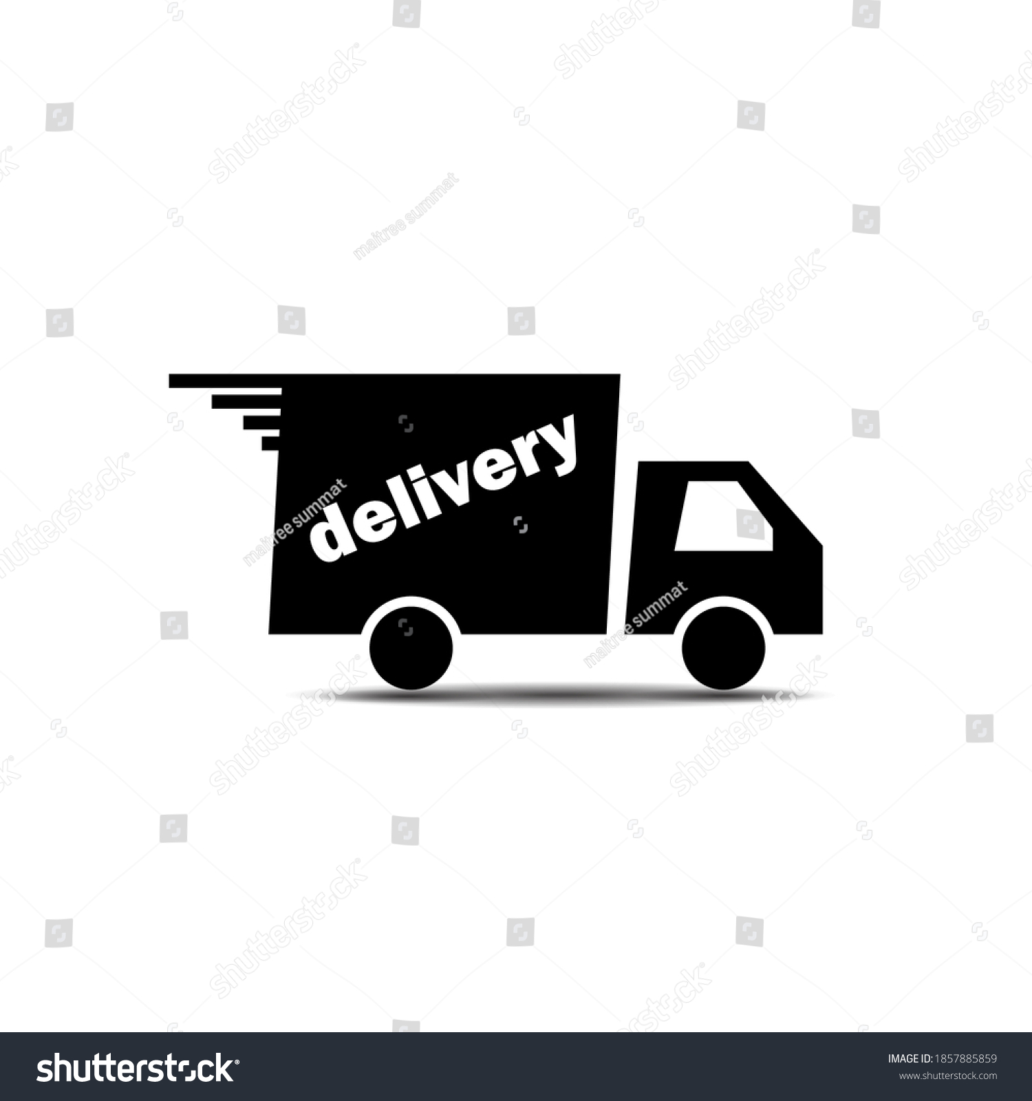 Free Delivery Symbol Black On White Stock Vector (Royalty Free ...