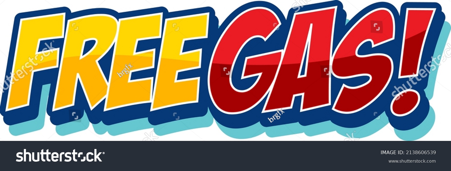 SVG of Free gas cartoon word logo design illustration svg