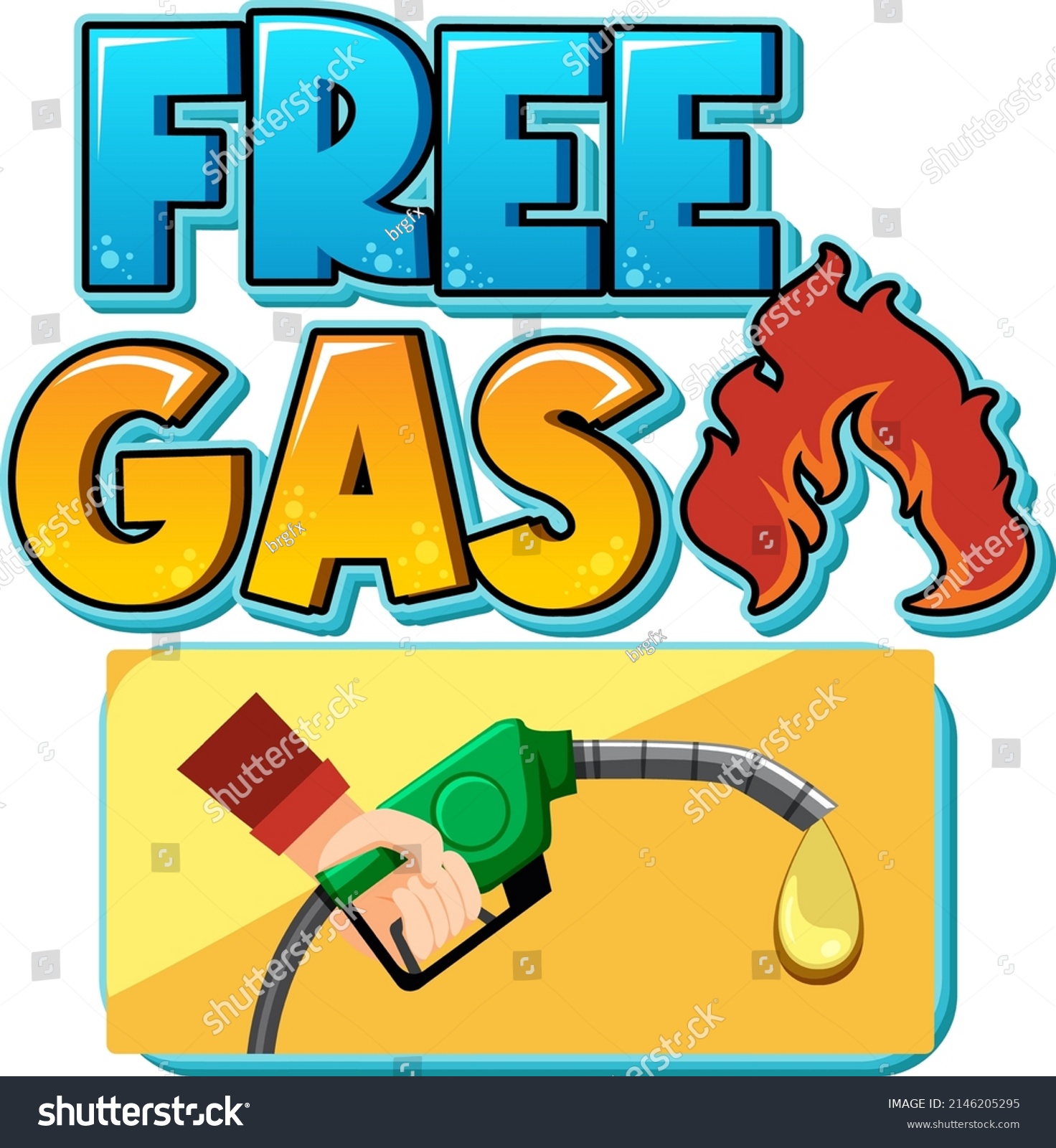 SVG of Free gas cartoon word logo design illustration svg