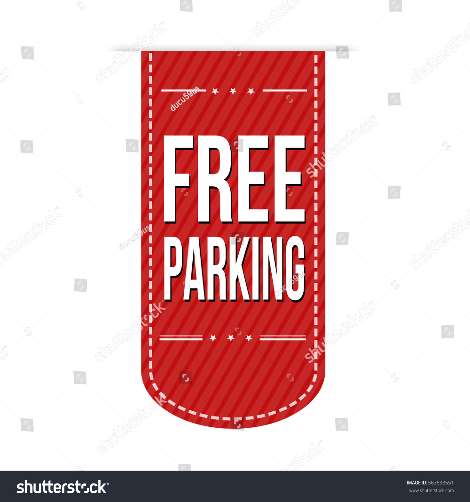 Free Parking Banner Design Over White Stock Vector 563633551 Shutterstock