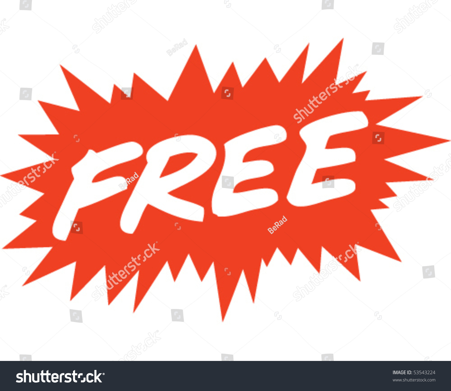 Free Sign Stock Vector 53543224 : Shutterstock