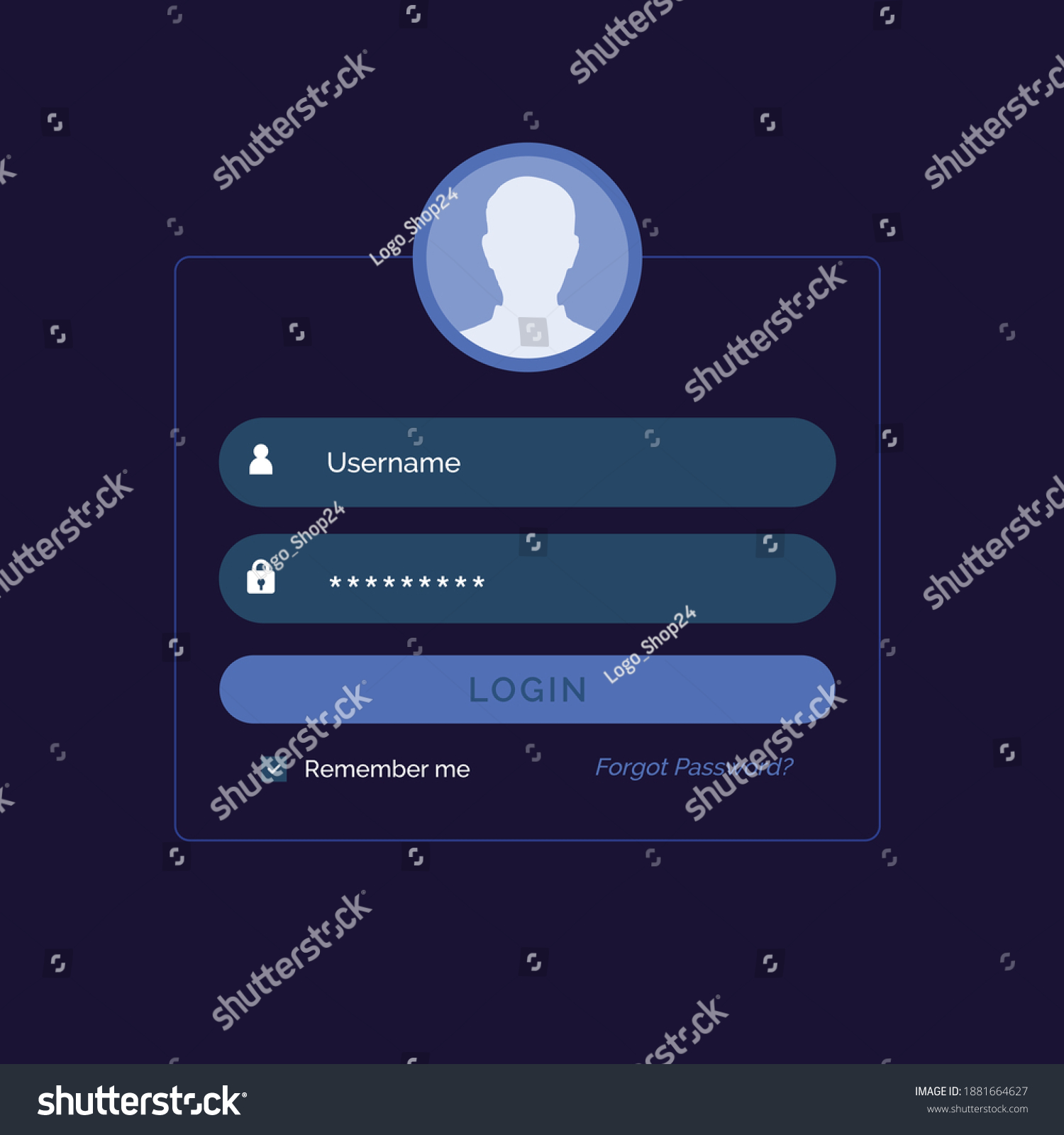 Free Vector Login Form Template Vector Stock Vector Royalty Free