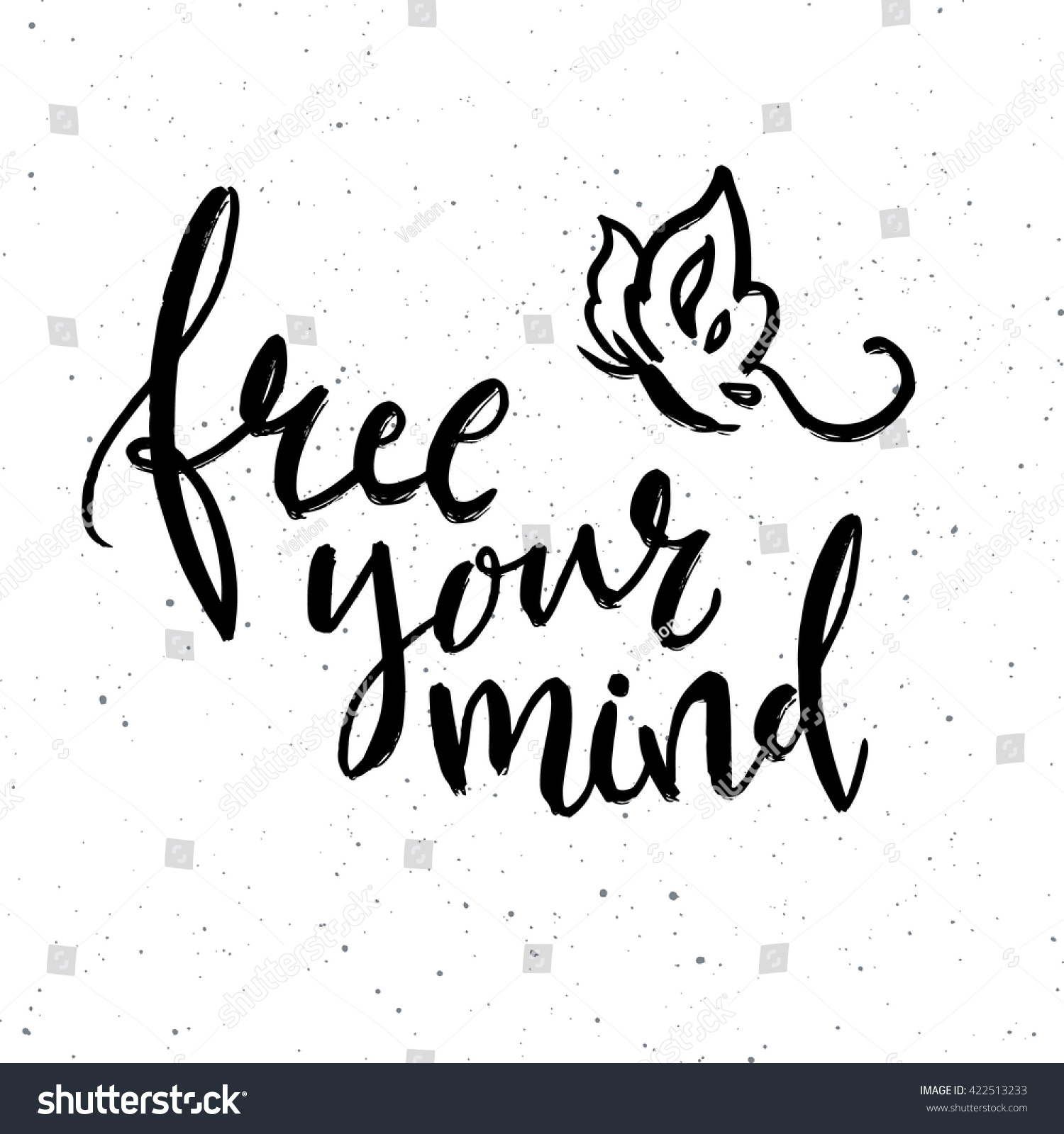 Free Your Mind Phrase Calligraphy Vector Stock Vector 422513233 ...