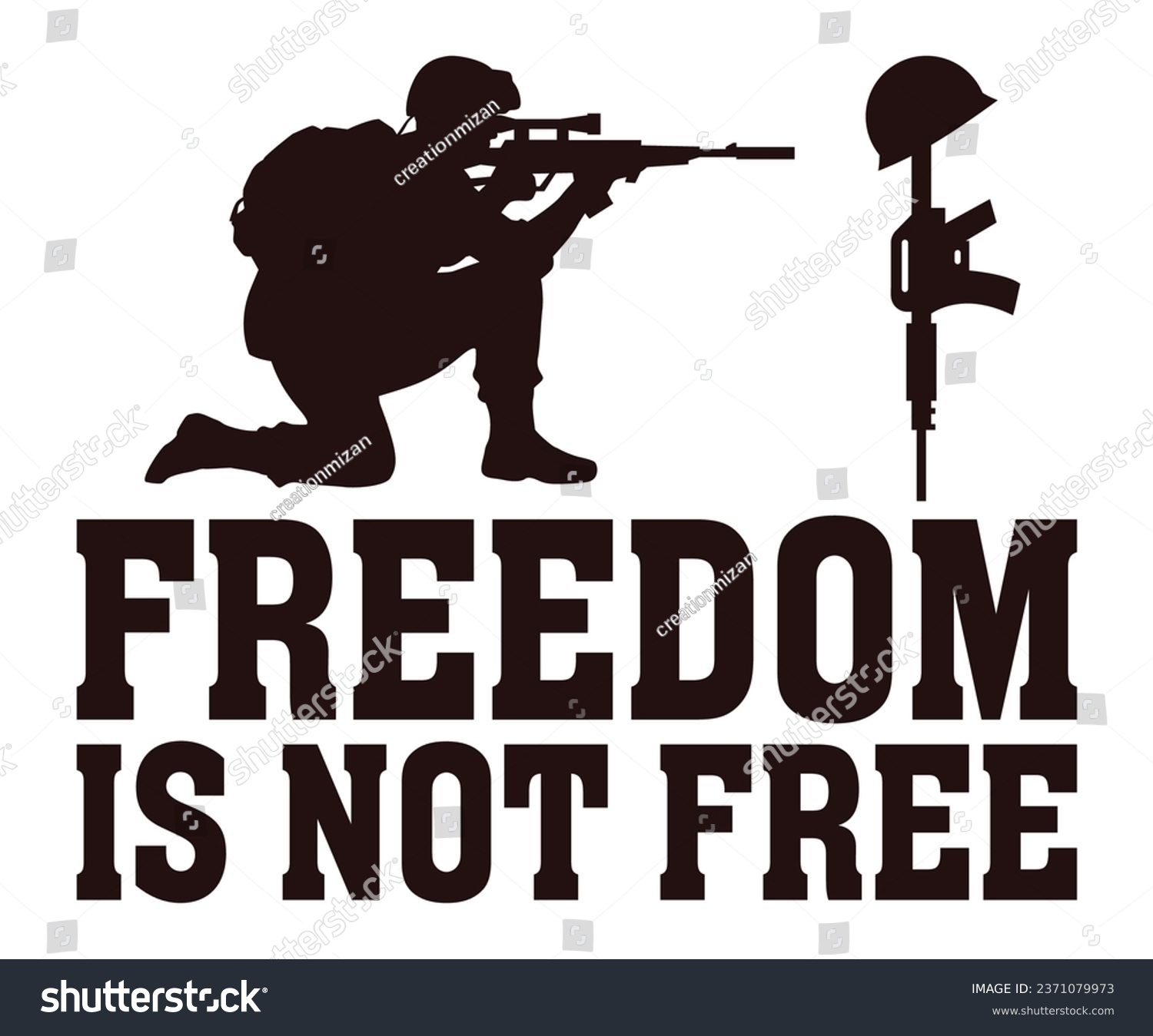 SVG of Freedom is not free Svg,Veteran Clipart,Veteran Cutfile,Veteran Dad svg,Military svg,Military Dad svg,4th of July Clipart,Military Dad Gift Idea     
 svg