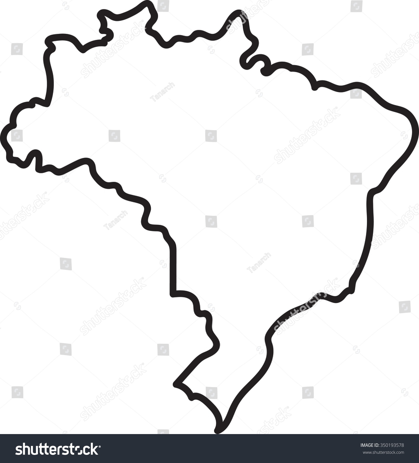 Sketch Map Of Brazil Freehand Brazil Map Sketch On White Stock Vector (Royalty Free) 350193578 |  Shutterstock