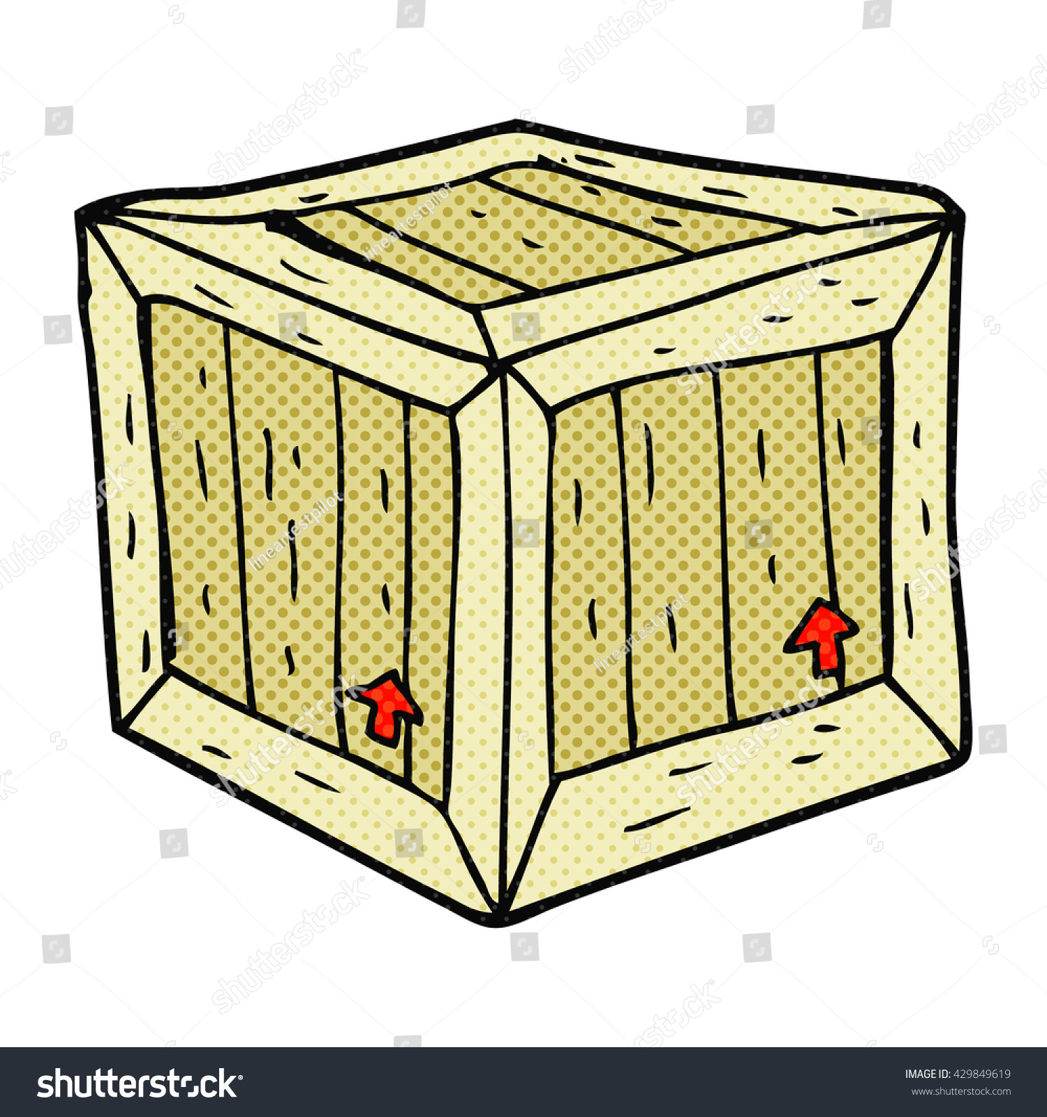 Freehand Drawn Cartoon Box Stock Vector (Royalty Free) 429849619 ...