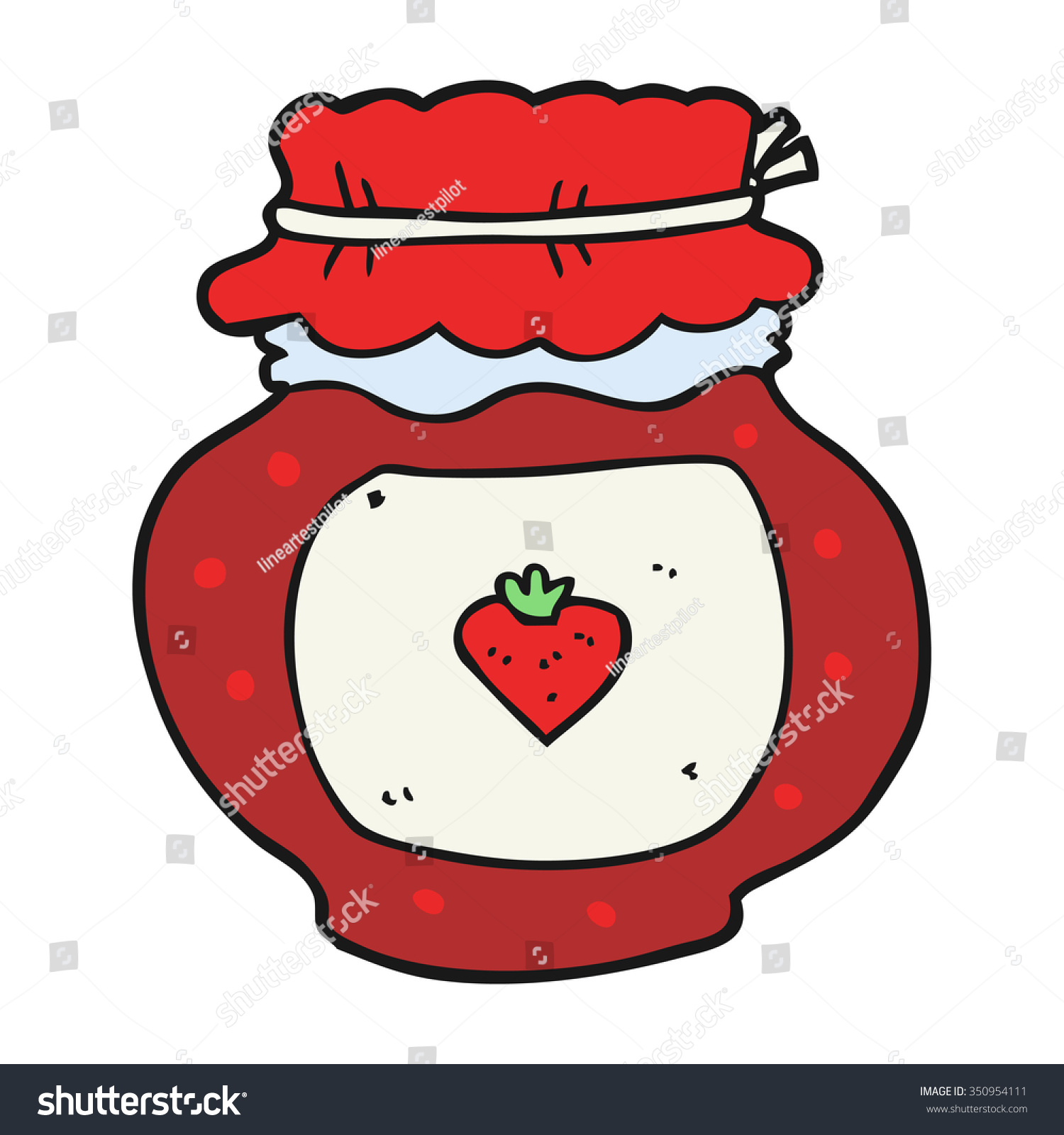 Freehand Drawn Cartoon Jam Jar Stock Vector 350954111 - Shutterstock