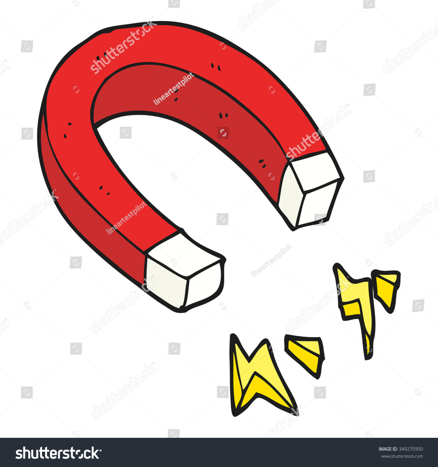 Freehand Drawn Cartoon Magnet Stock Vector 349275950 - Shutterstock