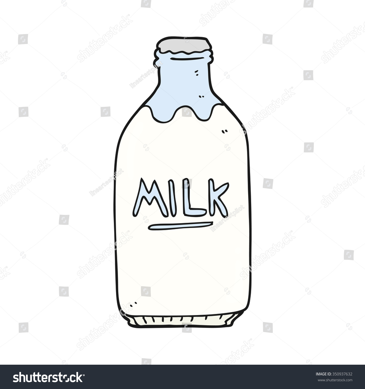 botella de leche dibujada a mano: vector de stock (libre de regalías