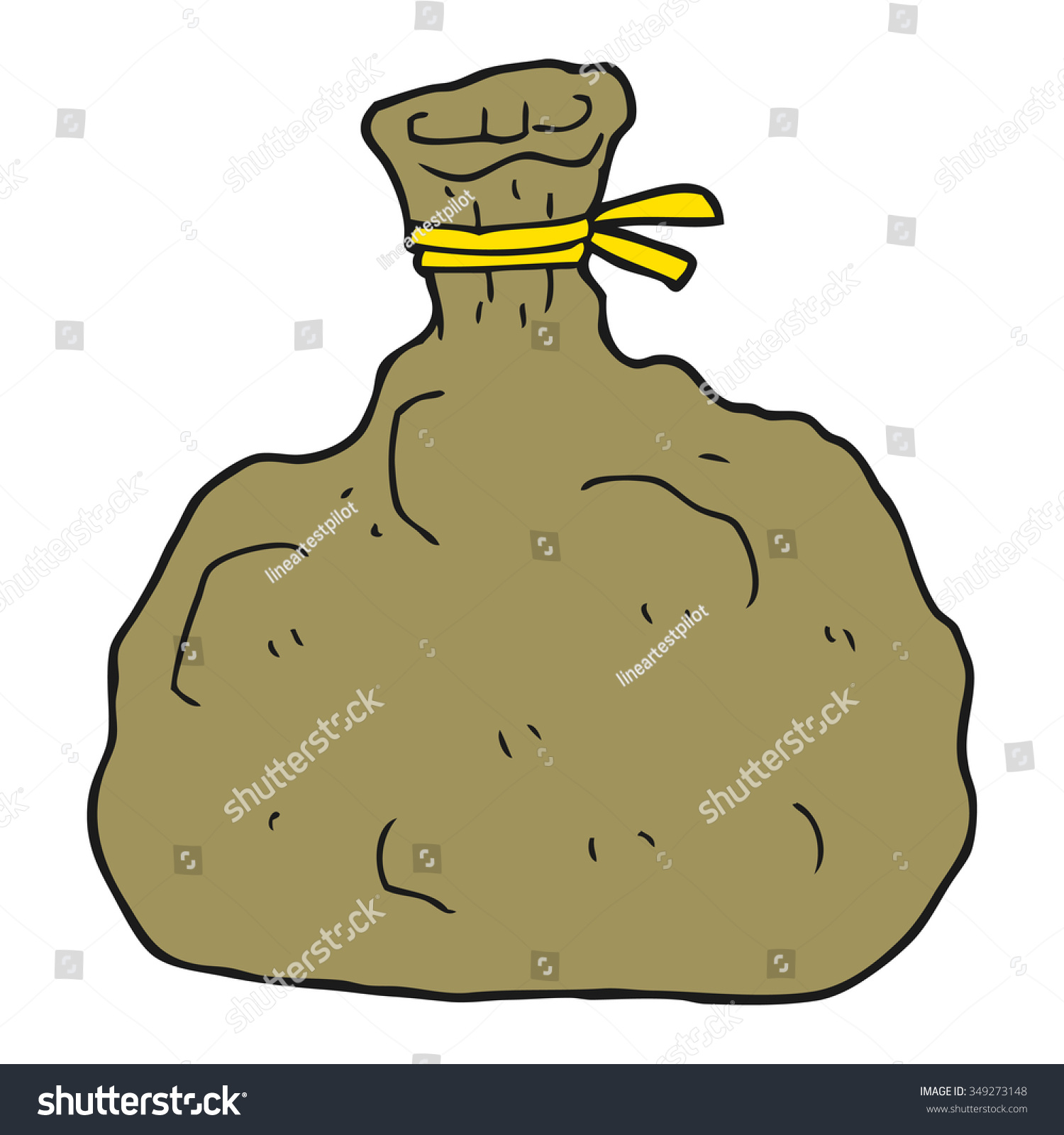 Freehand Drawn Cartoon Tied Sack Stock Vector Royalty Free Shutterstock