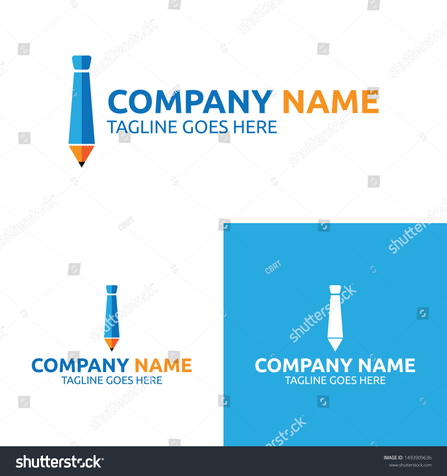 Freelance Writer Logo Template Modern Logo Stock Vector Royalty Free