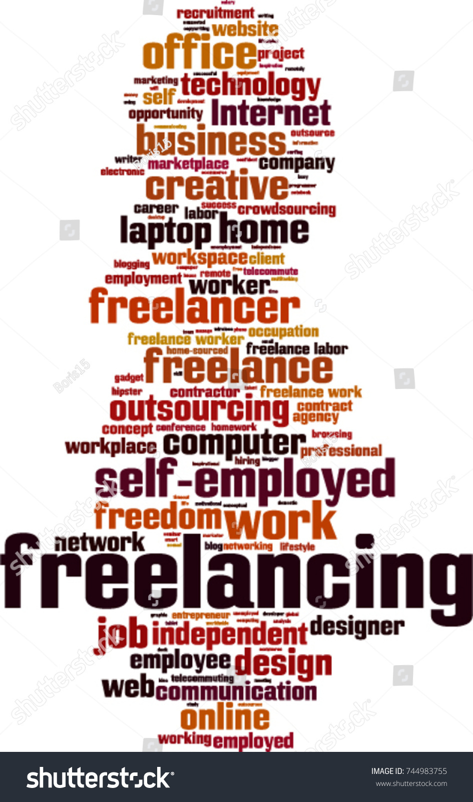 Freelancing Word Cloud Concept Vector Illustration Stock Vector Freelancing Word Cloud Concept Vector Illustration Stock Vector