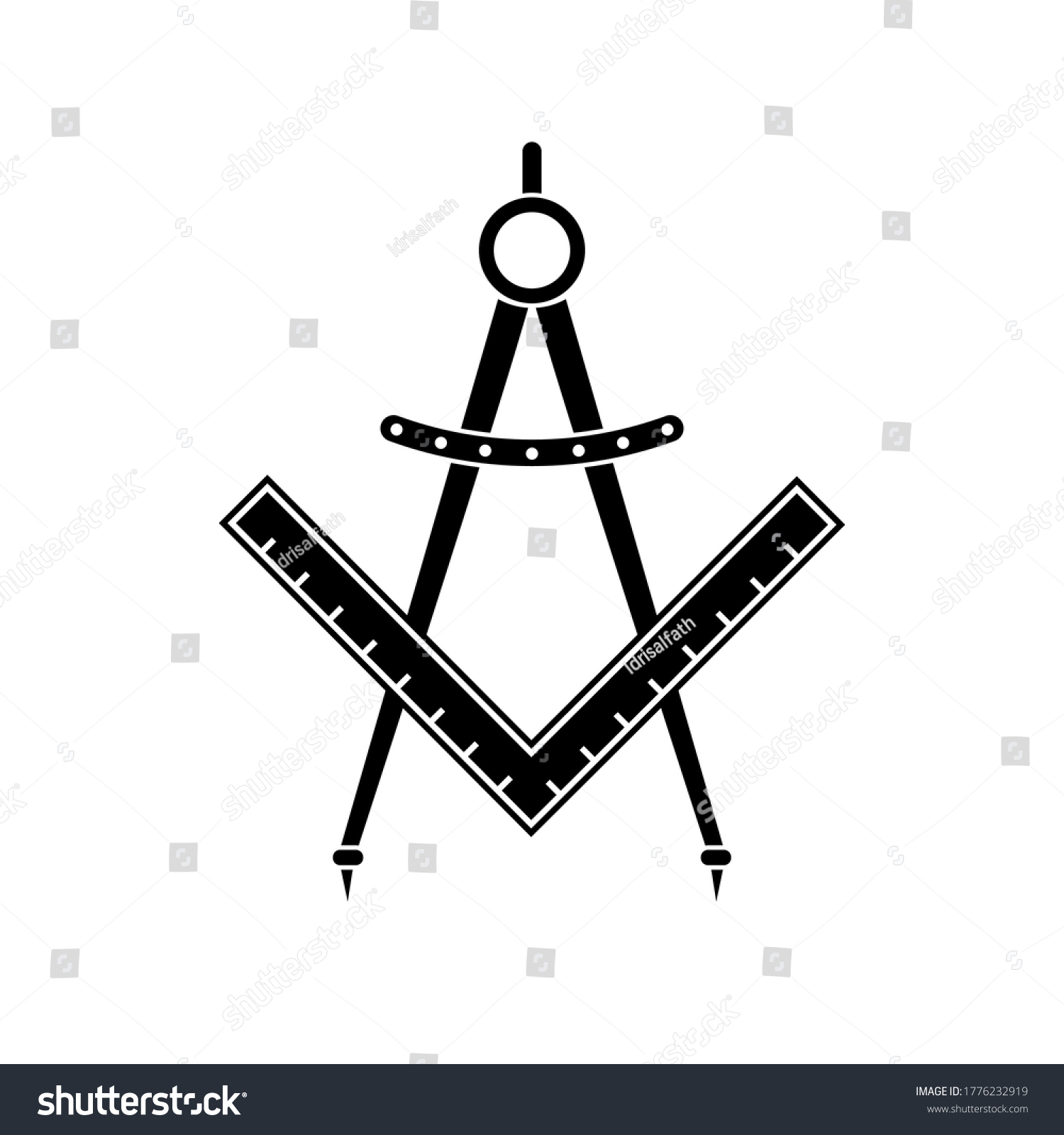 Freemason Symbol Icon Vector Simple Design Stock Vector (Royalty Free ...