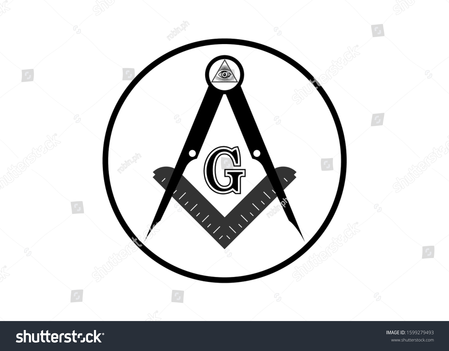 Freemason Masonic Compass Square Sticker ProSticker 120v a
