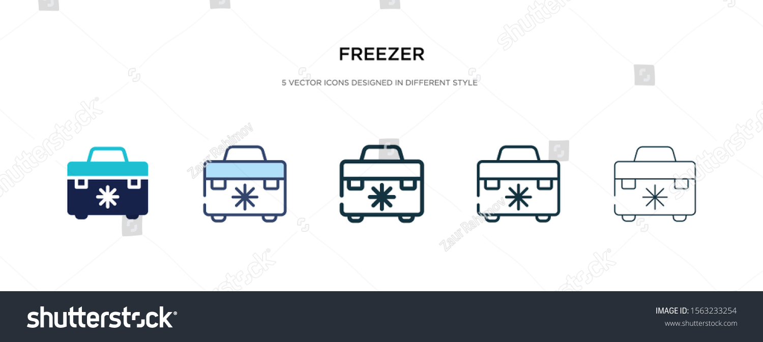 SVG of freezer icon in different style vector illustration. two colored and black freezer vector icons designed in filled, outline, line and stroke style can be used for web, mobile, ui svg