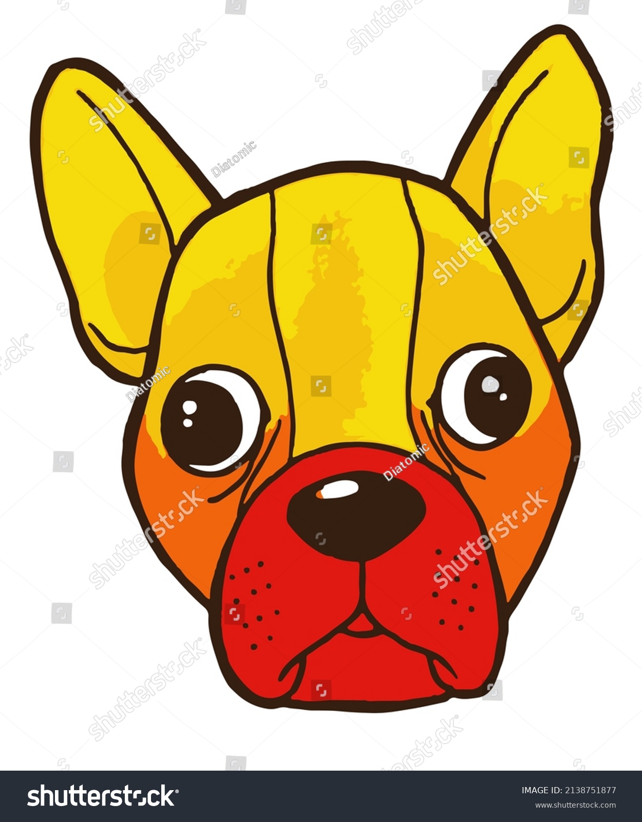 SVG of French Bulldog Funny Vector Illustration svg