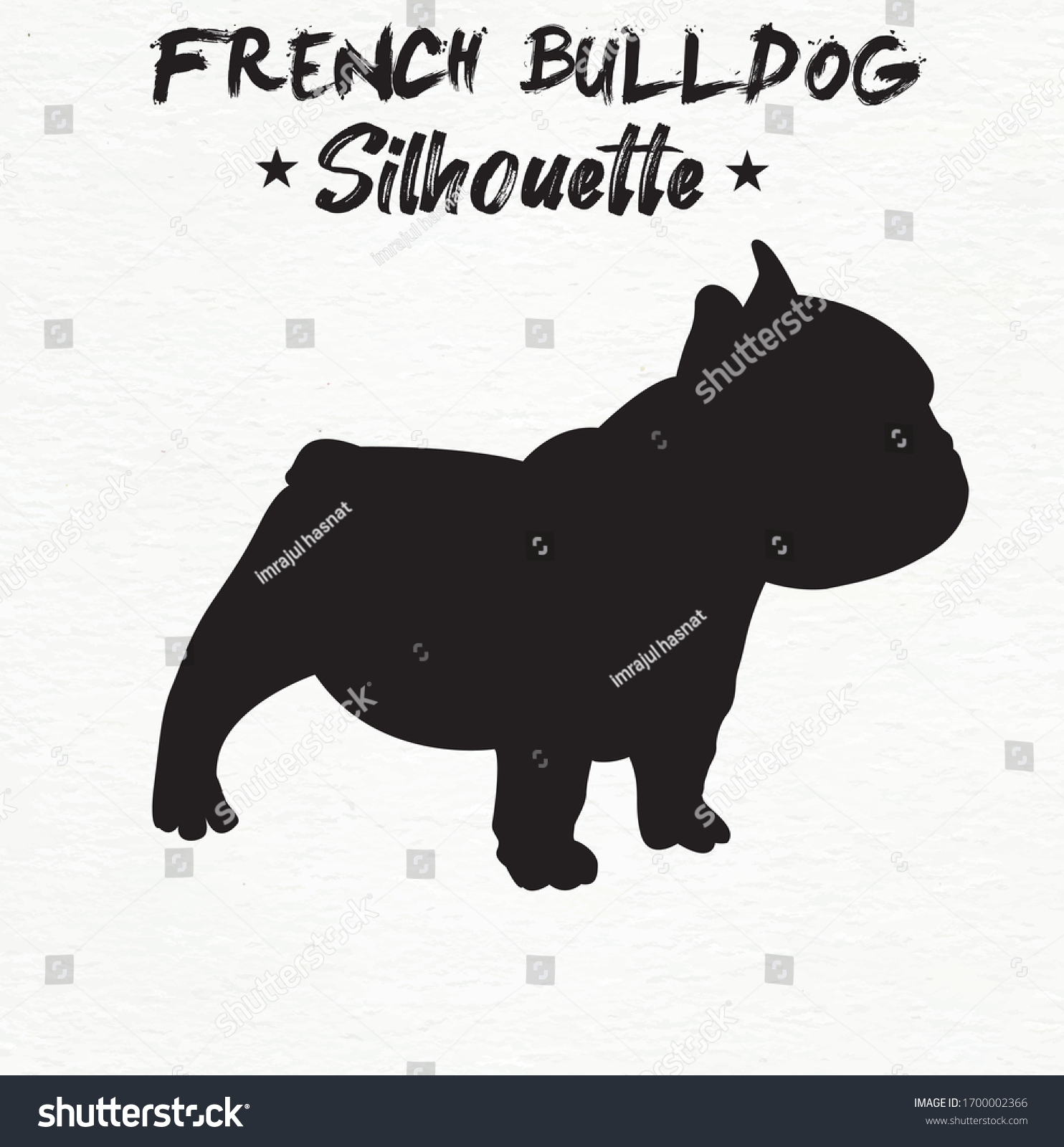 SVG of French bulldog silhouette Vector Design Bulldog face black and white SVG Sticker graphics svg